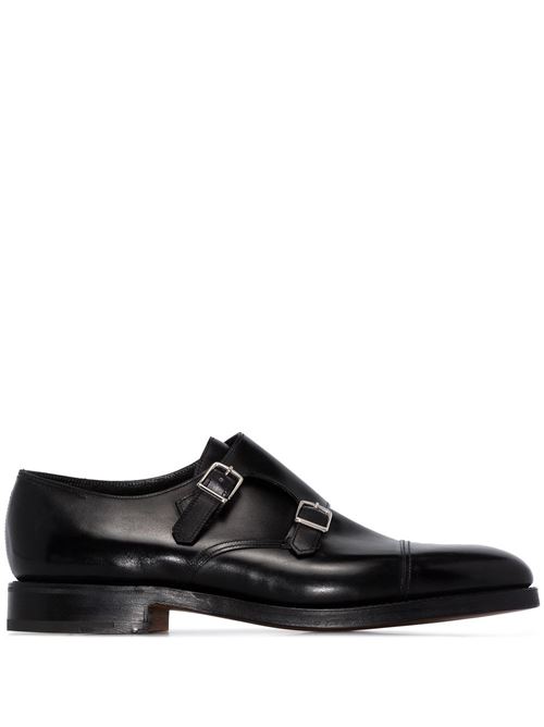 Black leather William monk shoes JHON LOBB | 228032L1R